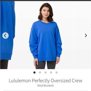 Lululemon oversized crew WILD BLUEBELL Size 4 Rare